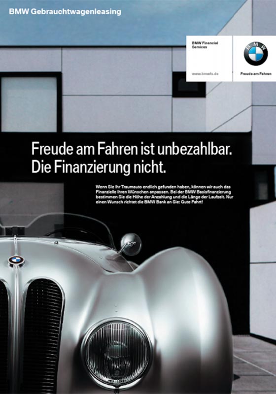 Text Konzeption für BMW Bank Anzeige