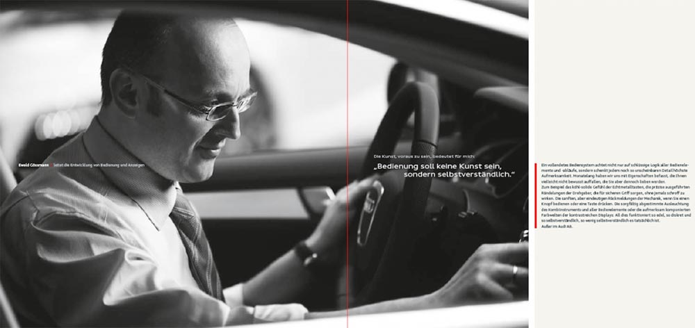 Textkonzept für Audi A8 Broschüre von Christoph Bauer