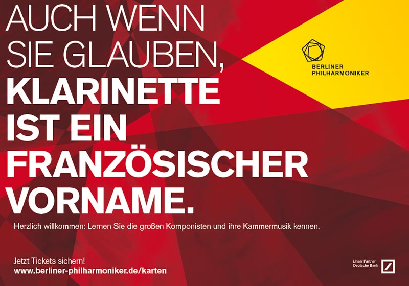 Plakat, Kunde: Berliner Philharmoniker, Agentur: My Deer (Hirschen Group)
